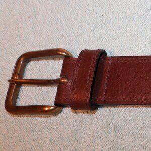 Thom MCan Brown Leather Belt size 42 Gold Tone Hardware.